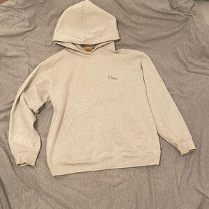 Dime Cream Pullover Hoodie - Minimal Logo Men's Sweatshirt